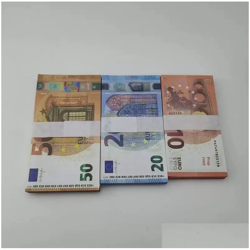 2022 Prop Money Toys Dollar Euros 10 20 50 100 200 500 commemorative fake Notes toy For Kids Christmas Gifts or Video Film 100
