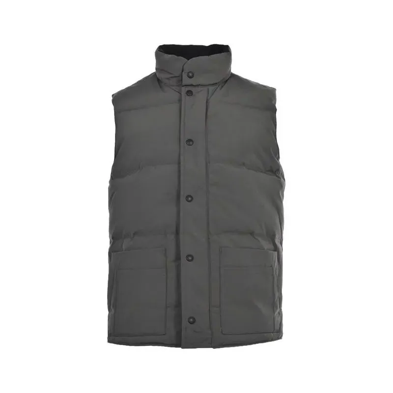 Men`s gilet designer jacket vest luxury down woman vest feather filled material coat graphite gray black and white blue  couple coat size s m l xl