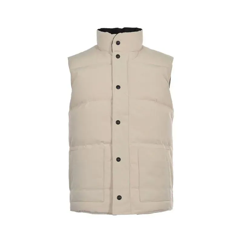 Men`s gilet designer jacket vest luxury down woman vest feather filled material coat graphite gray black and white blue  couple coat size s m l xl