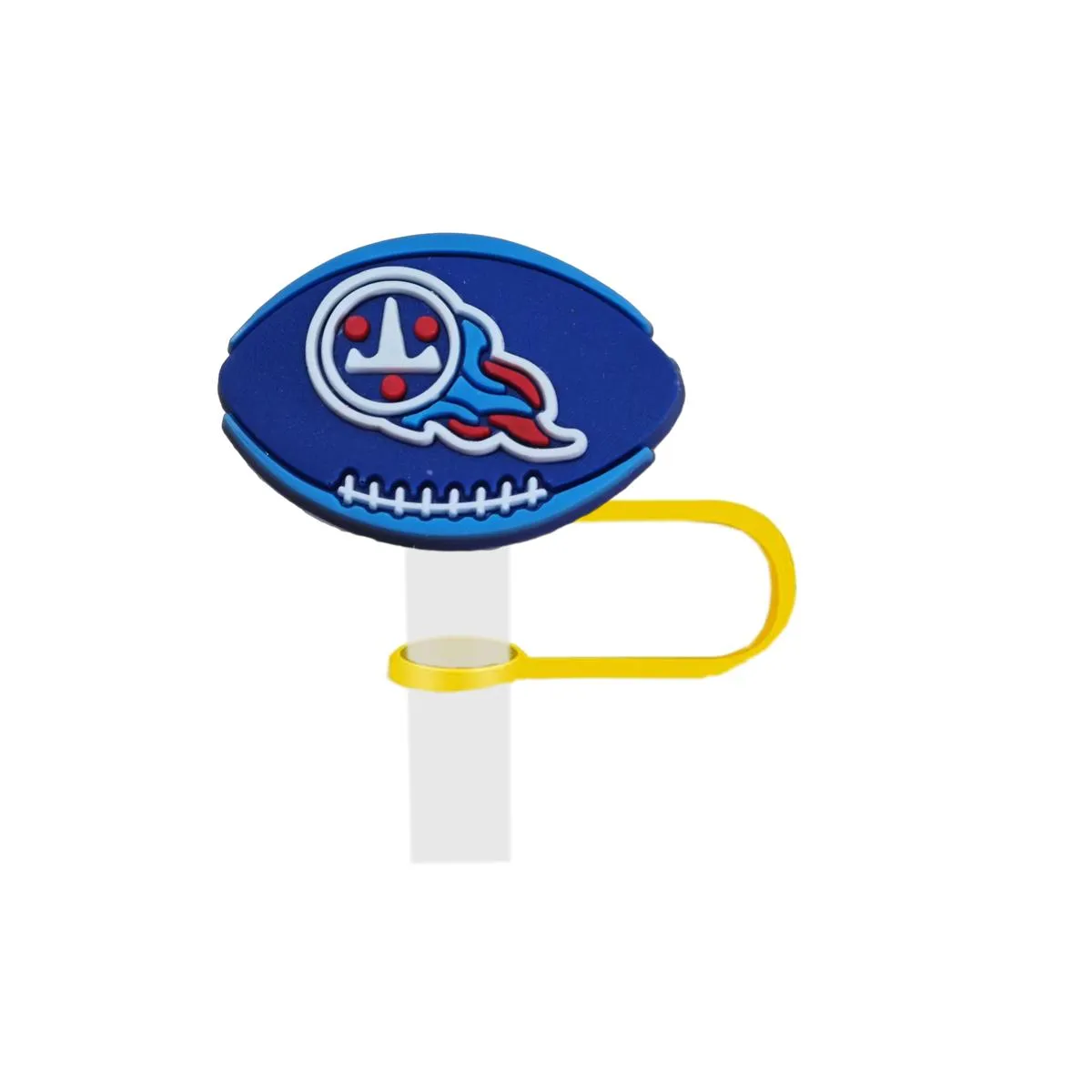 football straw cover for  cups reusable cute silicone tips lids protectors stopper topper tumbler accessories 30 40 oz cap cup