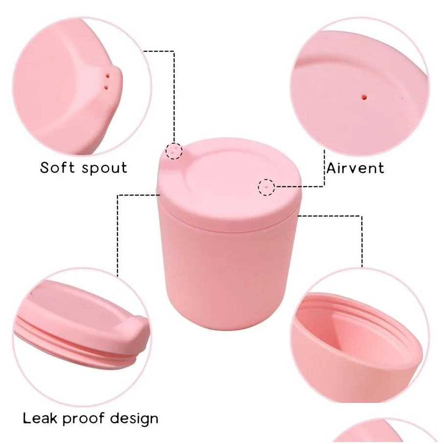 Arrival 1PCS Silicone Baby Drinking Cup Learn To Drink Water Leak-proof Cup born Water Bottles Baby Accessories 240102