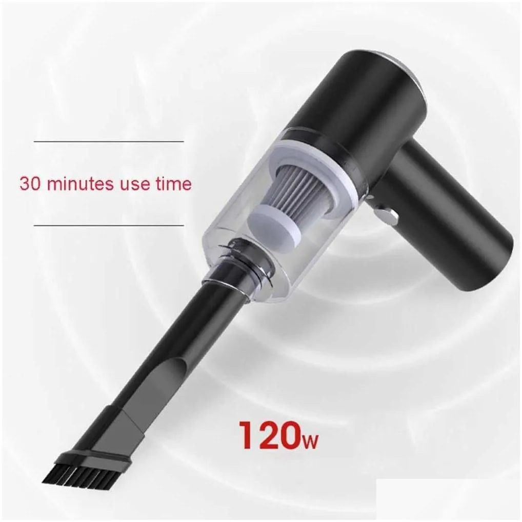 Powerful Small Car Vacuum Cleaner with Permanent Led Fluorescent Lights That Do Not Reduce Low Noise Fast Vacuum Cleaner