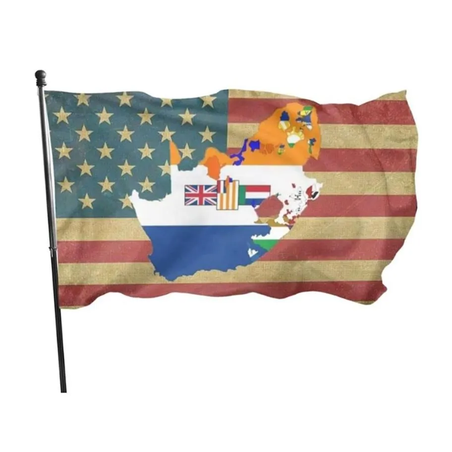 American Old South African 3x5ft Flags Banners 100%Polyester Digital Printing For Indoor Outdoor High Quality with Brass Grommets258S