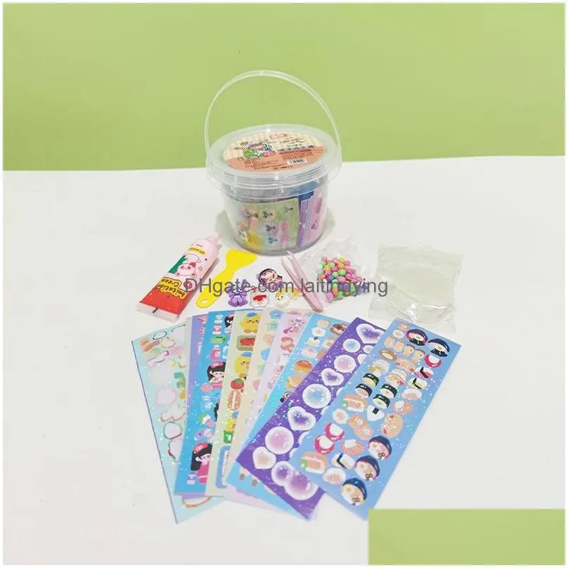 cream guka happy bucket set j-8004 cute hand account material bucket handmade material small set