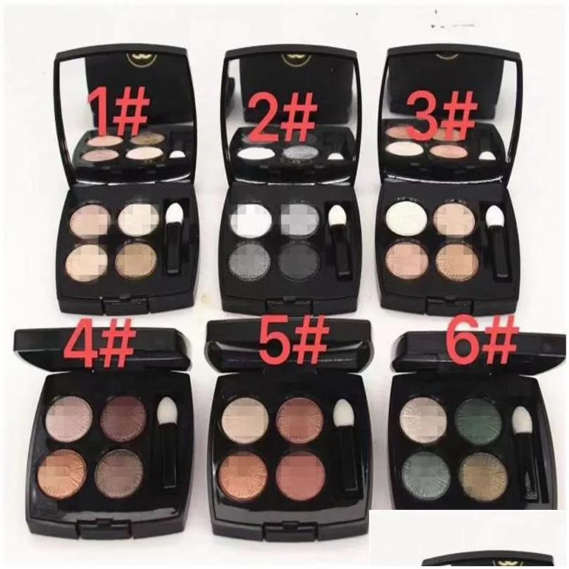 New Luxury Brand Makeup Eye shadow 4 Colors With Brush 6 Style Matte Eyeshadow shadows palette and nice quality fast ship