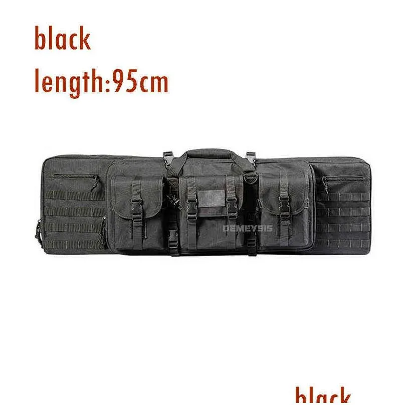 tactical double rifle gun case army airsoft combat padded s gun storage backpack pistol and magazine storage 95cm / 116cm y1227