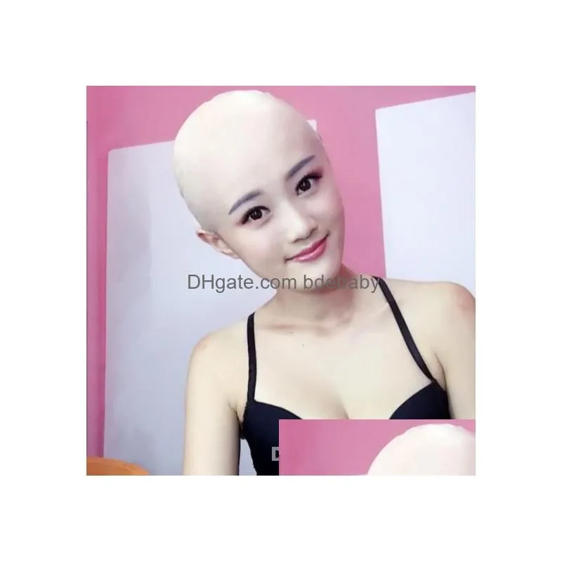 Party Masks New Human Mask Crossdress Sile Female Uni Head Halloween Cosplay Without Hair Latex Bareheaded Monk 3238412 Drop Delivery Dhhkl