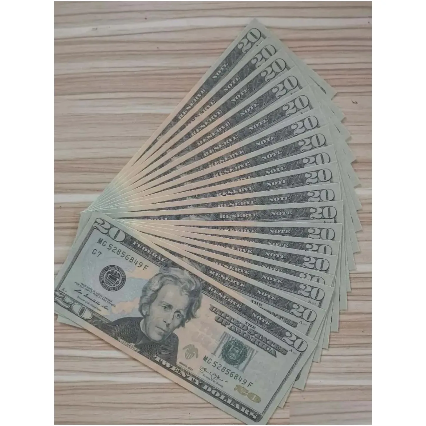 Fake Money Movie Prop Money Banknote Party 10 20 50 100 200 US Dollar Euros pound English banknotes Realistic Toy Bar Props Copy Currency Faux-billets 100 PCS/Pack