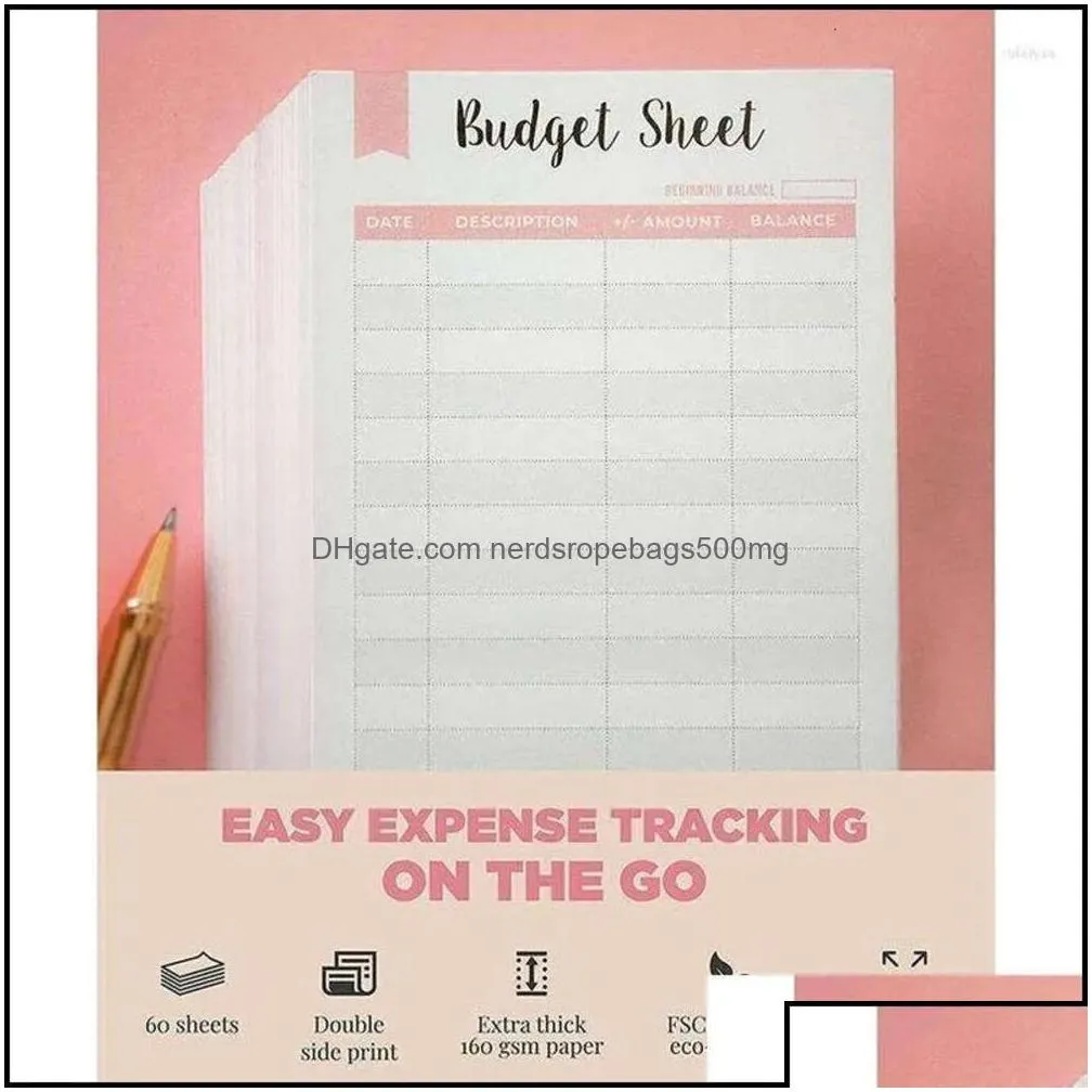 Gift Wrap 90 Expense Pcs Budget Sheets  Organizer For A6 Binder Cash Envelope Trackers Budgeting Planner Drop Delivery Dh1U0 Ing H Dhzhi