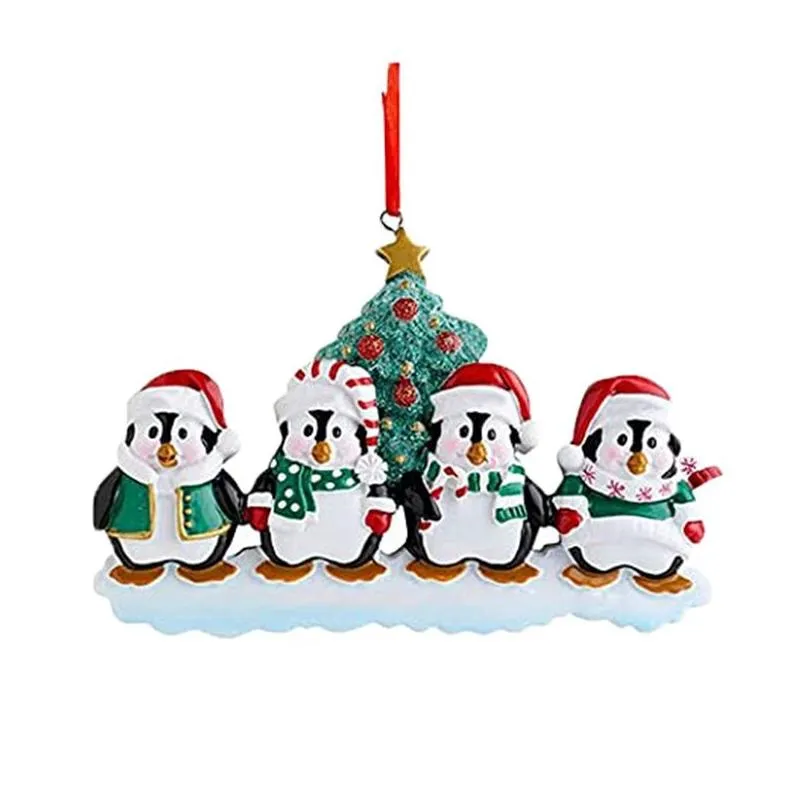 Christmas Ornament Family Penguin Personalized Home Xmas Tree Decoration Christmas Room Decor
