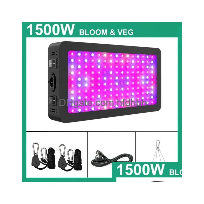 Grow Lights Led Fl Spectrum Light 1500W 1200W 300W High Brightness Phytolamp Indoor Imitate Sunlight Growing Lamp For Plants Box Dro Dhsj1