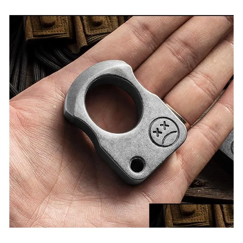 quality self high defense metal knuckle duster finger tiger female anti wolf outdoor camping pocket edc tool