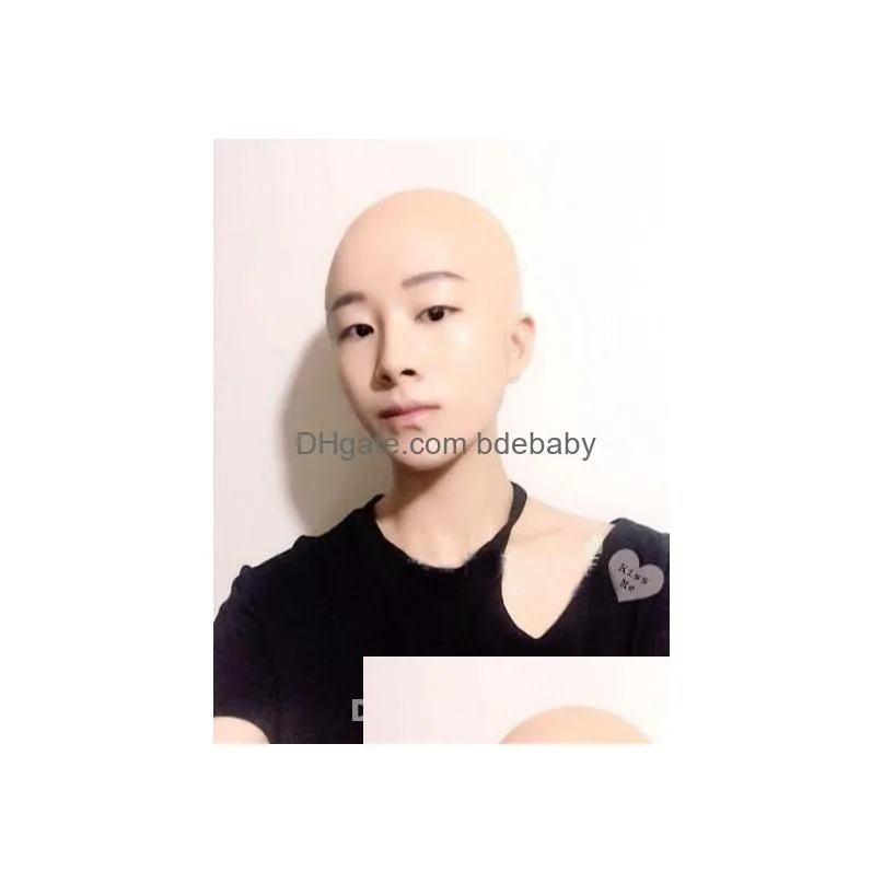 Party Masks New Human Mask Crossdress Sile Female Uni Head Halloween Cosplay Without Hair Latex Bareheaded Monk 3238412 Drop Delivery Dhhkl