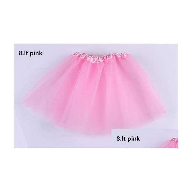 14 colors top quality candy color kids tutus skirt dance dresses soft tutu dress ballet skirt 3layers children pettiskirt clothes 10pcs