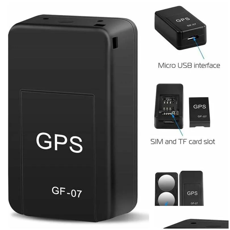 New Mini Find Lost Device GF-07 GPS Car Tracker Real Time Tracking Anti-Theft Anti-lost Locator Strong Magnetic Mount SIM Message