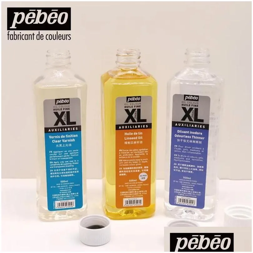 Supplies Pebeo 500ML Oil Paint Thinner Colorless And Odorless Oil Paint Medium Art Supplies Painting Tools Oil Paint Additive Drawing