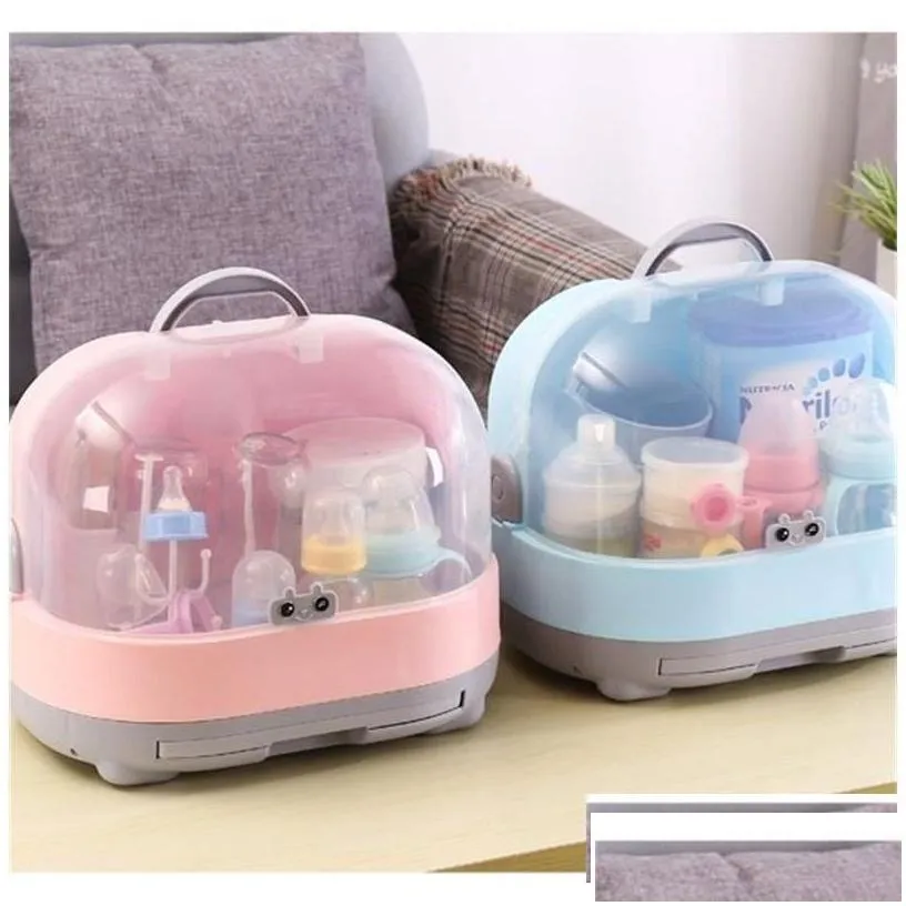 Baby Bottles# Bottle Drying Rack 3 Colors Feeding Bottles Cleaning Storage Nipple Shelf Pacifier Cup Holder 21C3 Drop Delivery Kids