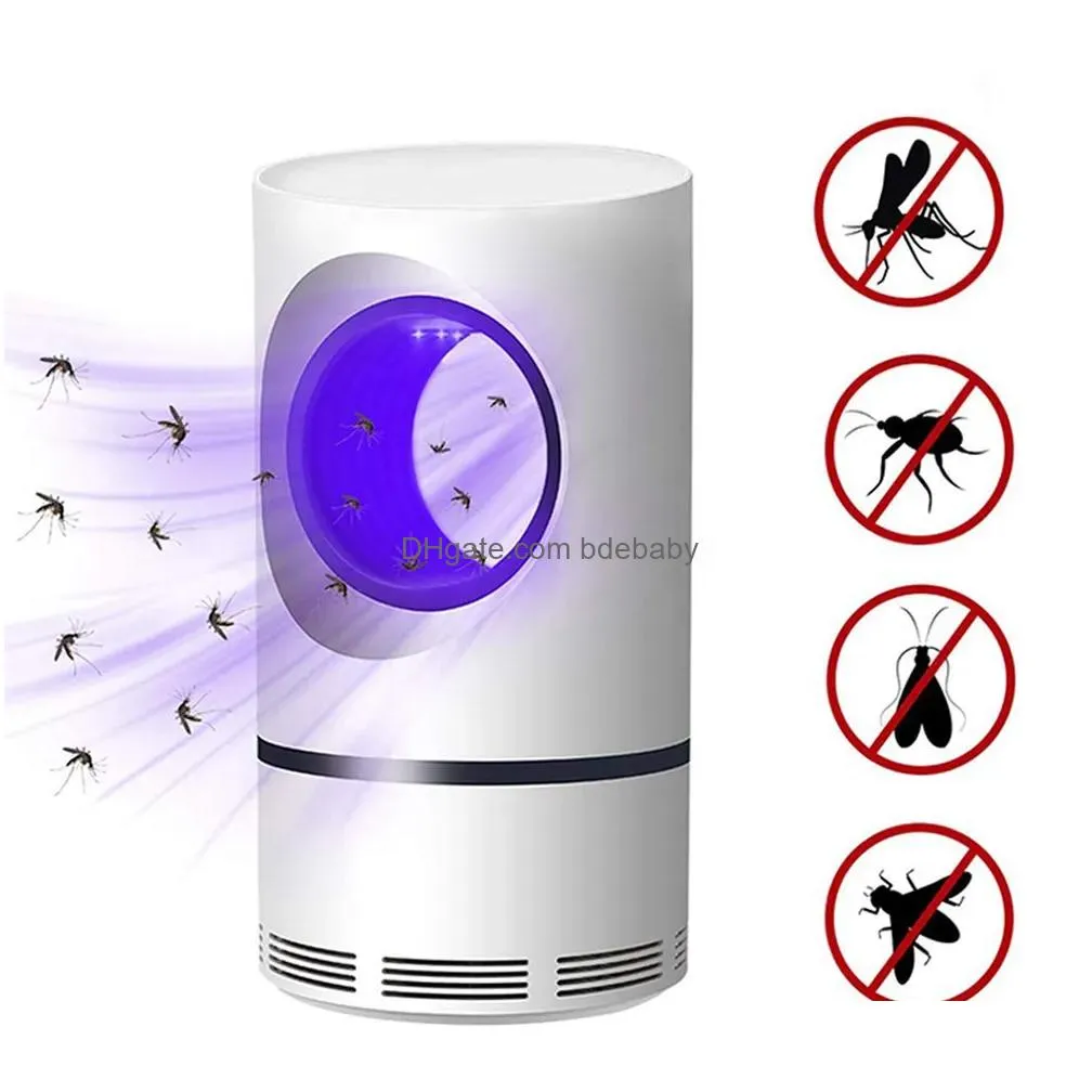 Pest Control New Led Mosquito Repellent Lamp Mute And Infant Safety Usb Uv Pocatalys Bug Insect Trap L4069598 Drop Delivery Home Garde Dhff7