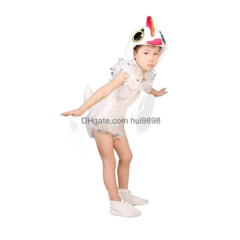 pantomime clever white goose cute animal costume show costume clothes