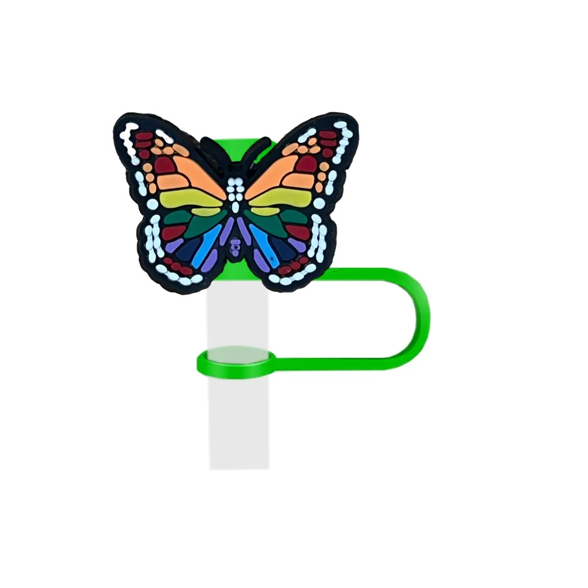 butterfly straw cover for  cups reusable silicone stopper topper tips tumbler accessories cute funny man woman gift