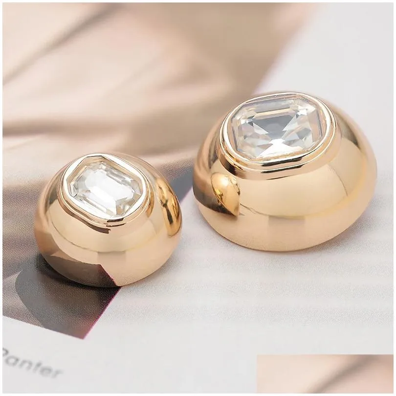 OC David 240001 Women`s Fashion Decorative Buckle Diamond Inlaid Metal Buttons DIY Buttons Hand Sewn Thread