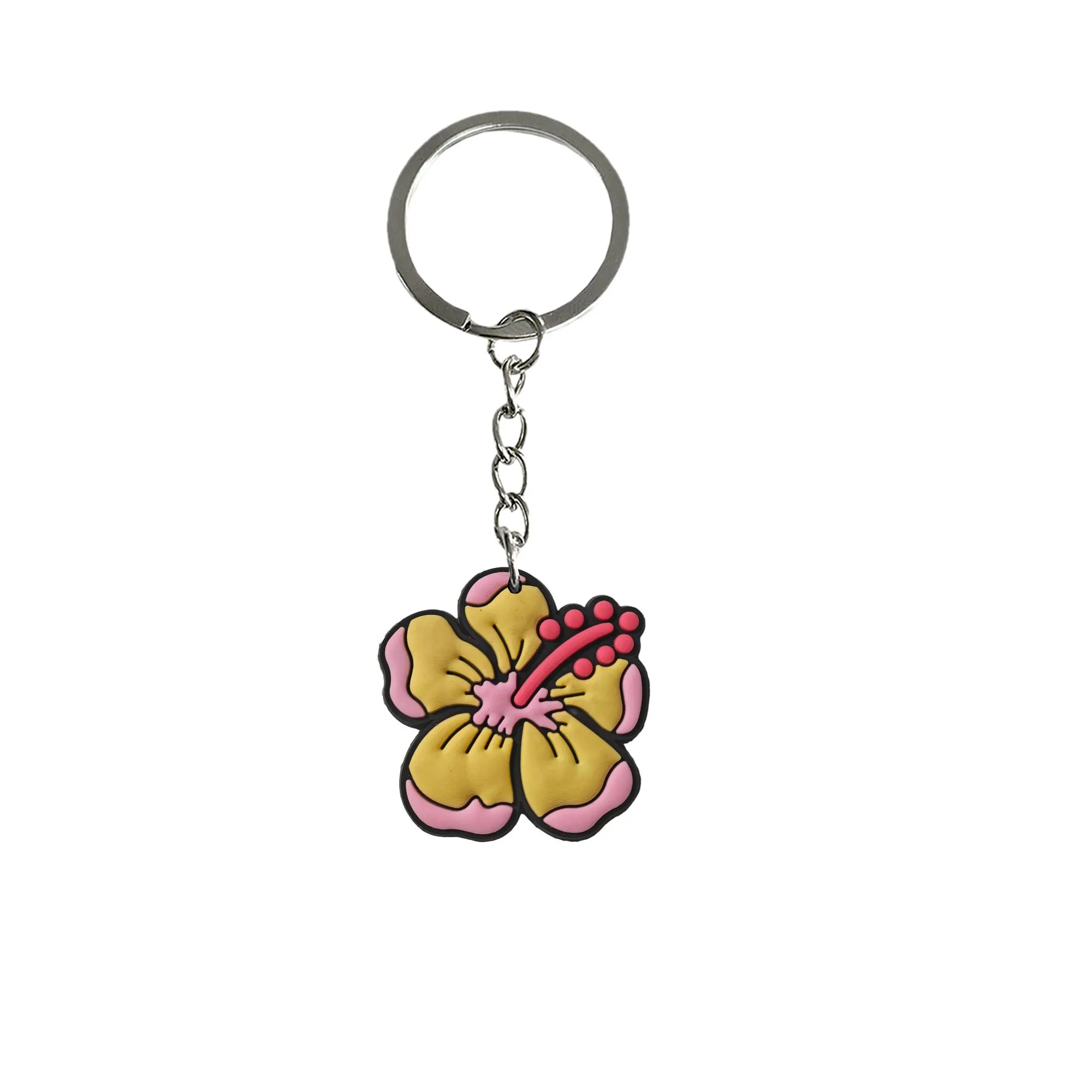 pentapetal flower keychain for goodie bag stuffers supplies keychains girls boys keyring suitable schoolbag backpack car charms women school day birthday party gift