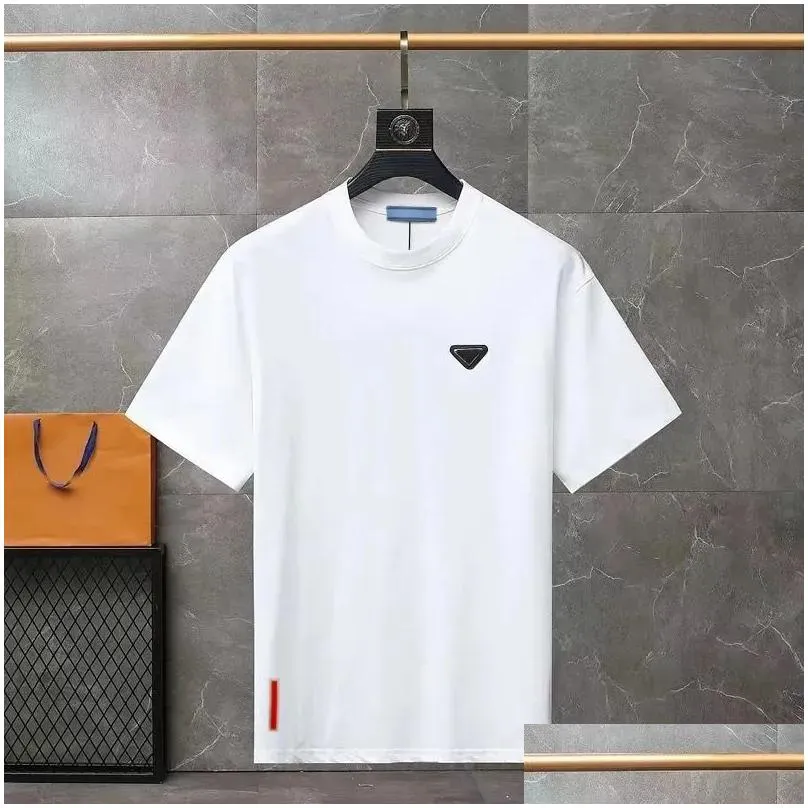 Spring summer man Designer men`s Polos t shirt tees high-end Stylist Letter Cotton V Neck men Tops Tees Woman Tshirts Luxury Casual couple Clothes Asian size