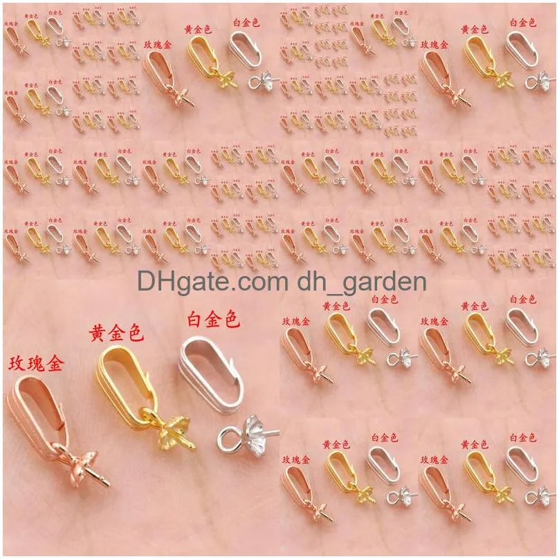 Jewelry Settings S925 Sier Pearl Pendant Mounts Necklace Accessories Diy Enamel Bat Drop Deliver Delivery Dhgarden Dhbwj