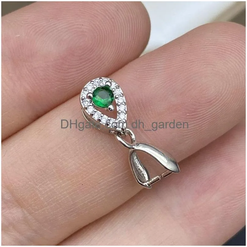 Jewelry Settings S925 Sier Pearl Pendant Mounts Necklace Accessories Diy Enamel Bat Drop Deliver Delivery Dhgarden Dhbod