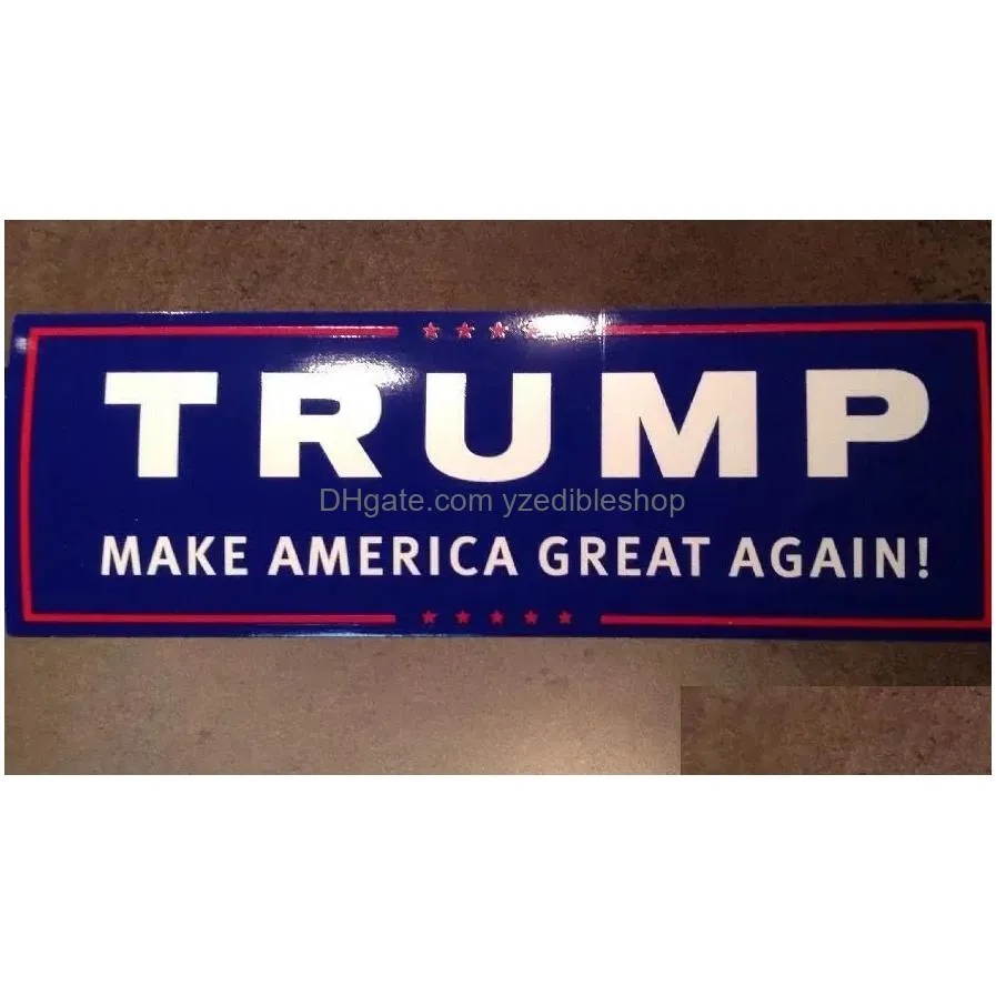  styles trump car stickers 7.6x22.9cm bumper sticker flag keep make america decal for car styling vehicle paster