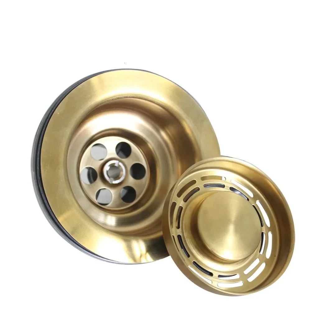 Drains Talea Drain European Export Brushed Rose Gold Kitchen Drains Strainer Stainless Steel 114MM Drainer For Kitchen Sink xk268c029