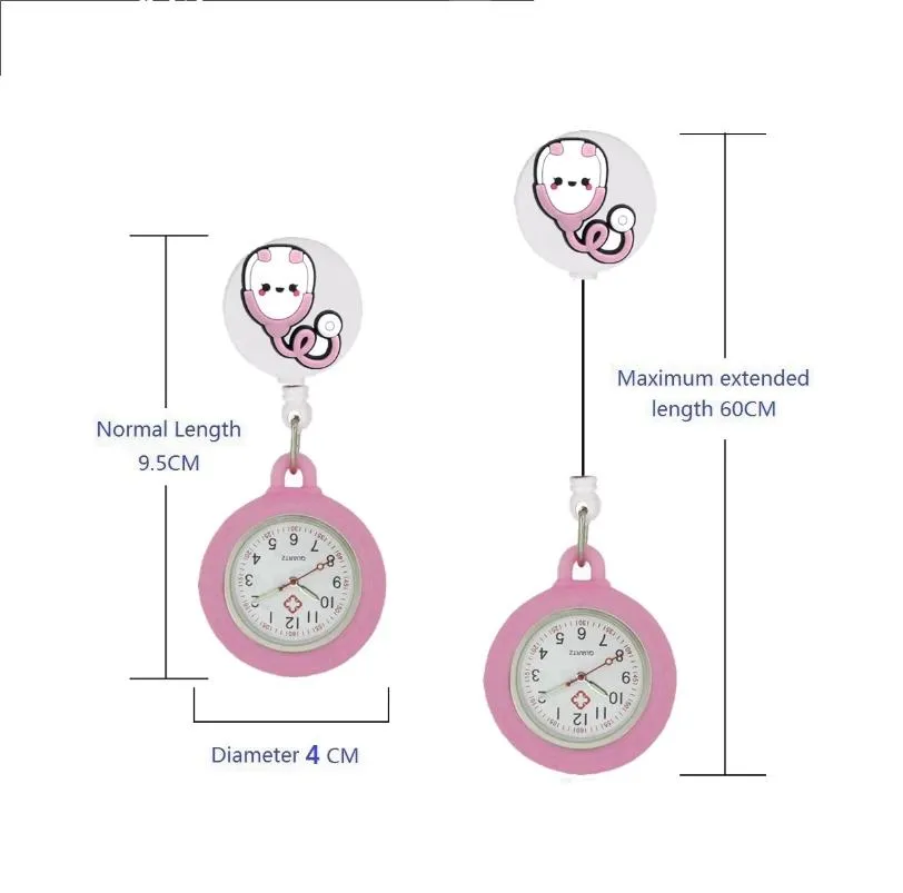 retractable pocket watch for nurses and doctors danish ge coil ambulance syringe reset hospital medical supplies new series
