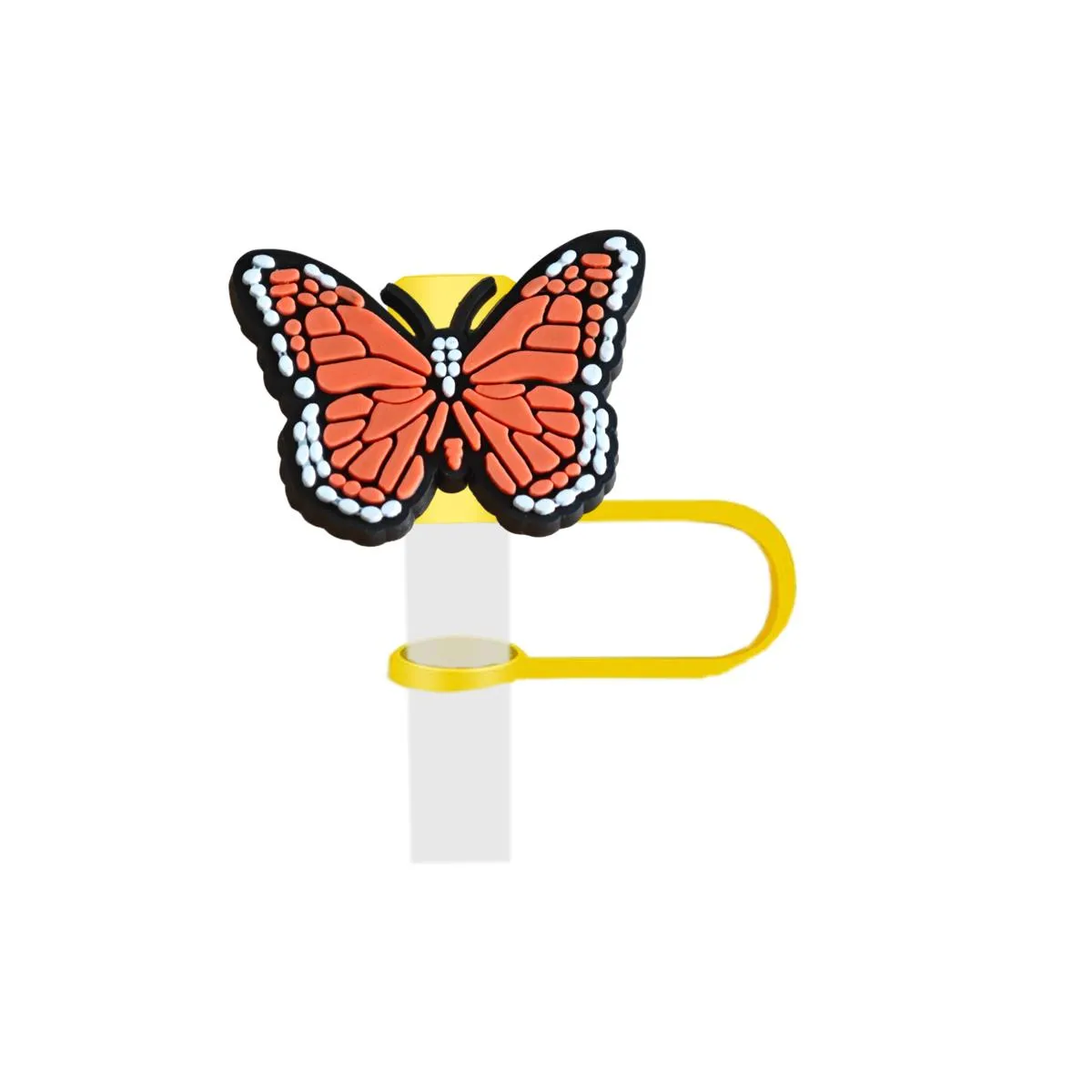 butterfly straw cover for  cups reusable silicone stopper topper tips tumbler accessories cute funny man woman gift