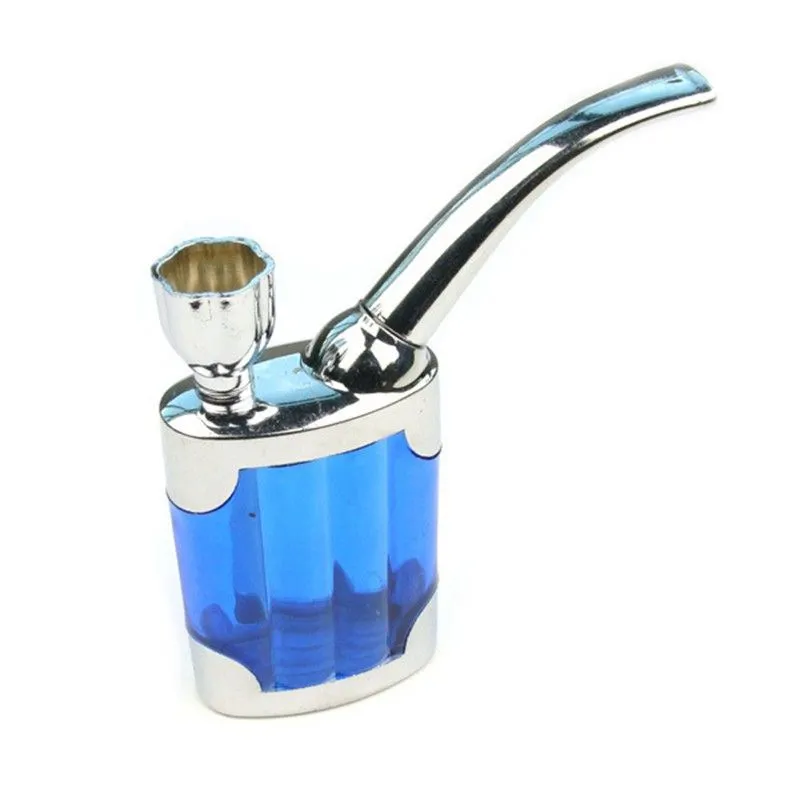 Wholesale plastic cheap mini hookah Acrylic water tobacco dab rig bong for dry herb Protable Real man smoking cigarette tool