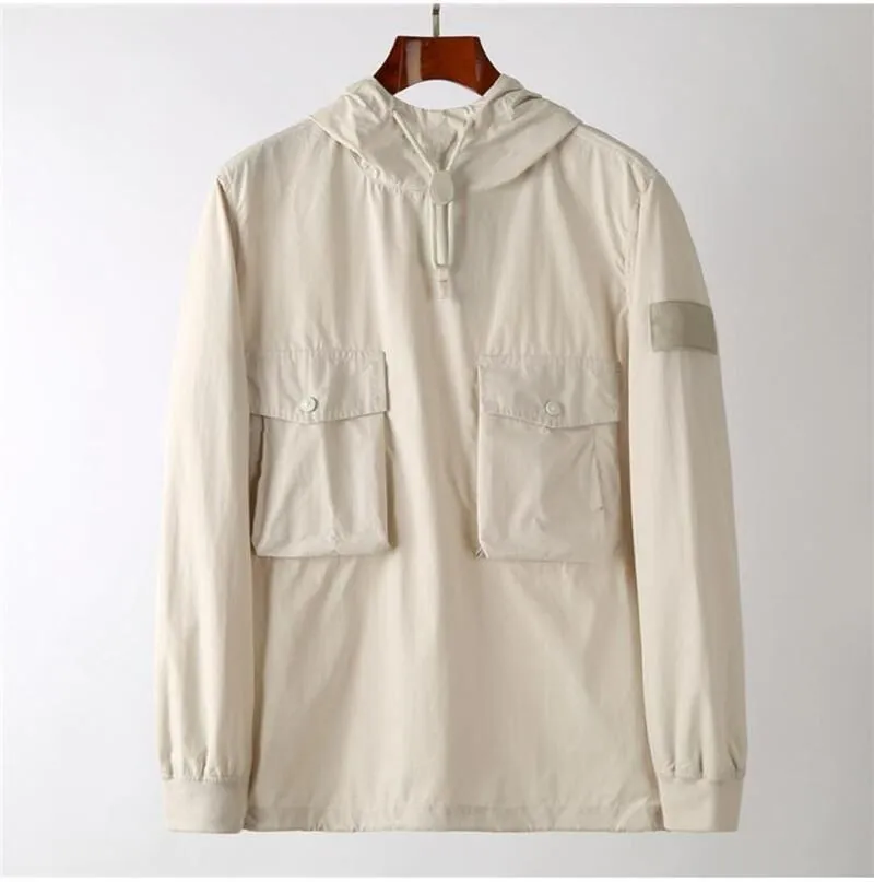 Men`s Jackets ghost piece smock anorak nylon hoodies Outerwear armband logo men coat casual outdoor jacket jogging tracksuit 3147