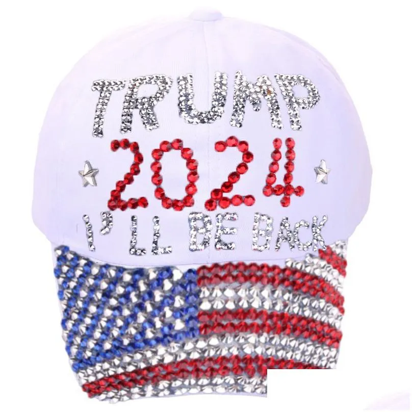trump 2024 hat casual diamond baseball cap athleisure adjustable cotton hat party hats 9 style