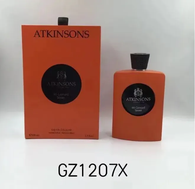 Atkinsons 44 Gerrard Street Perfume 100ml Men Women Fragrance Eau De Cologne 3.3oz Long Lasting Smell Neutral Unisex Parfum Spray High