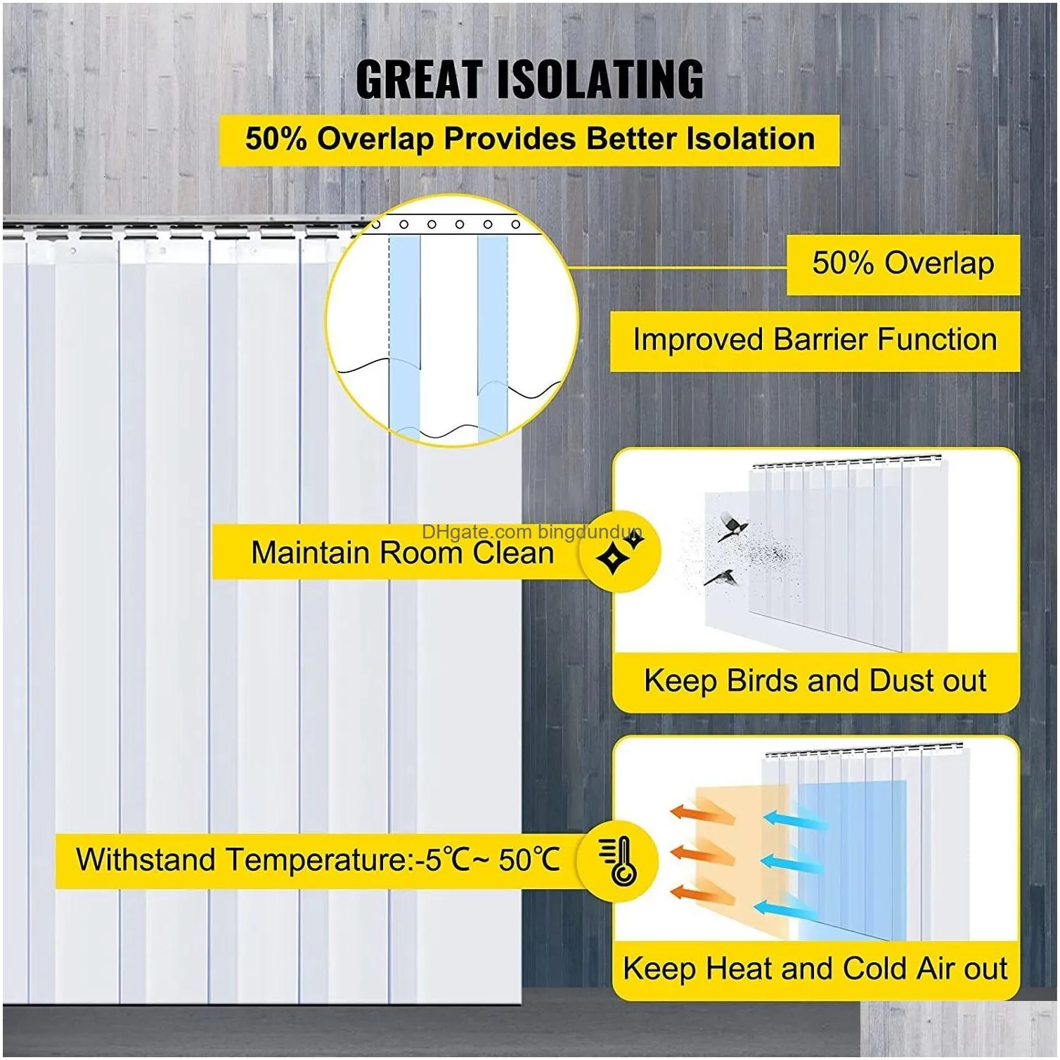 Sheer Curtains Custom Windproof Door Curtain PVC Soft Glass Transparent Air conditioning Hang Screen Divider Heat 230721