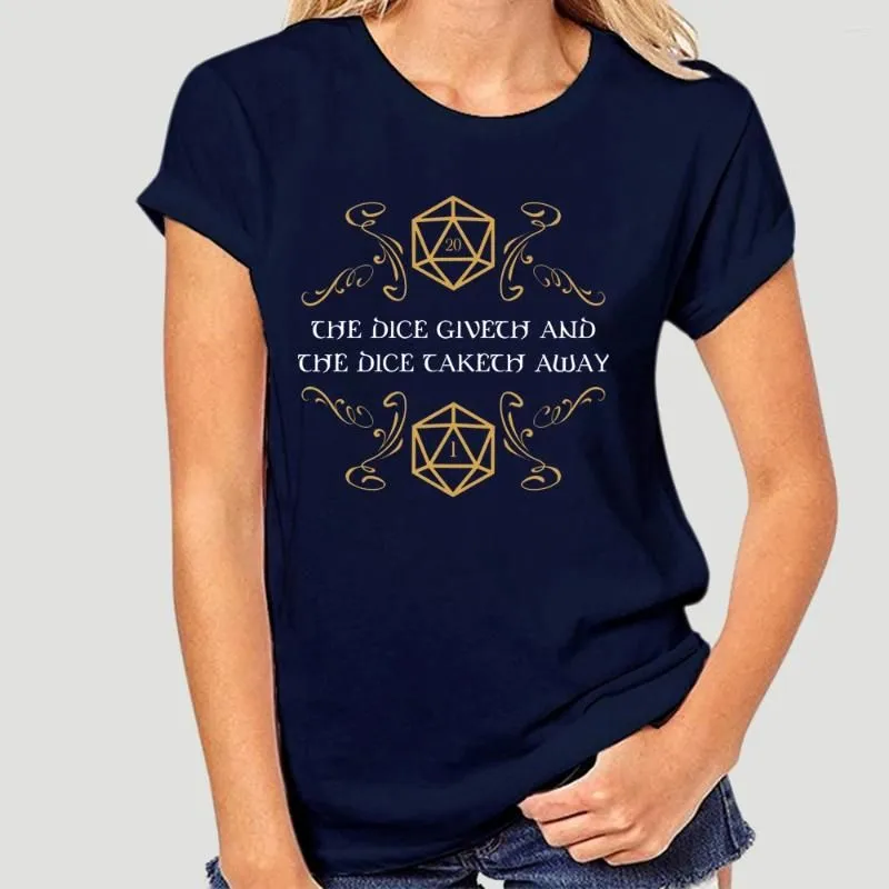 Men`s T Shirts The Dice Giveth And Taketh Away Dnd D Inspired Shirt Cotton Designing Comfortable Spring Autumn Cool Pattern 0151E