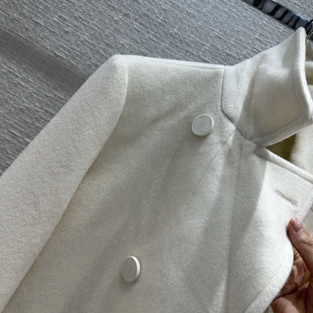 Milan Runway Jackets 2023 New Autumn Wintern Lapel Neck Long Sleeve Brand Same Style Coats Women`s Designer Tops 1013-9
