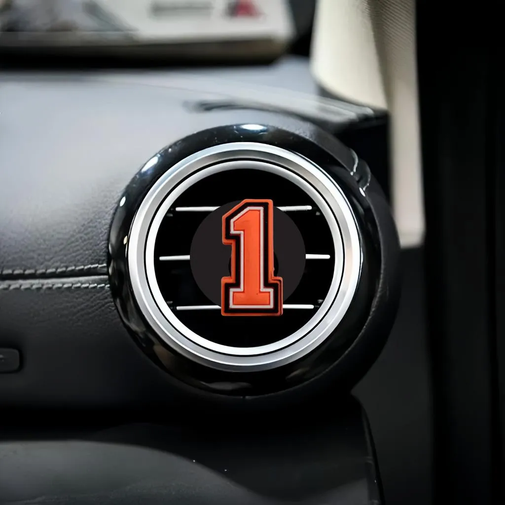 orange number 11 cartoon car air vent clip outlet perfume auto conditioner clips for office home