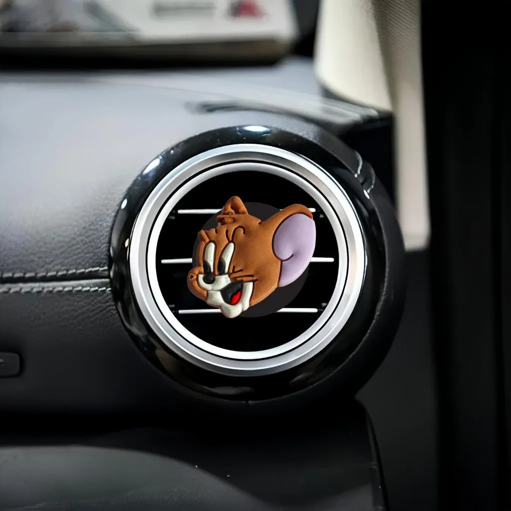 cats and mice cartoon car air vent clip decorative auto conditioner clips outlet perfume bulk freshener square head