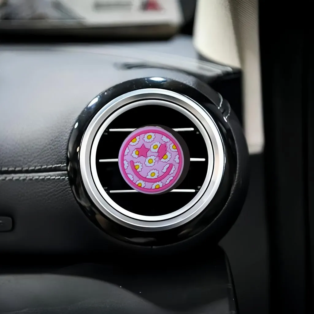 pink cartoon car air vent clip outlet perfume auto conditioner clips freshener