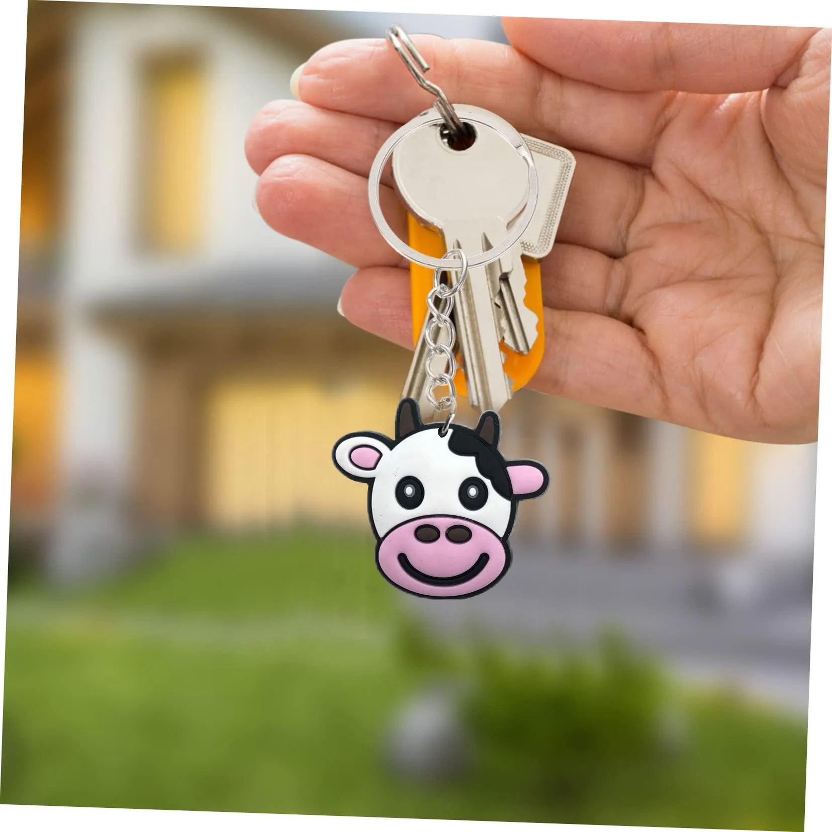 cow 32 keychain keychains for women key chain kid boy girl party favors gift pendants accessories kids birthday keyring suitable schoolbag backpack car charms anime cool backpacks ring girls