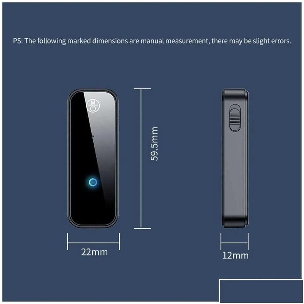 Car Bluetooth Kit New Bluetooth Kit Transmitter Receiver Wireless Adapter 3.5Mm O Stereo Aux For Music Hands Headset Drop Delivery Aut