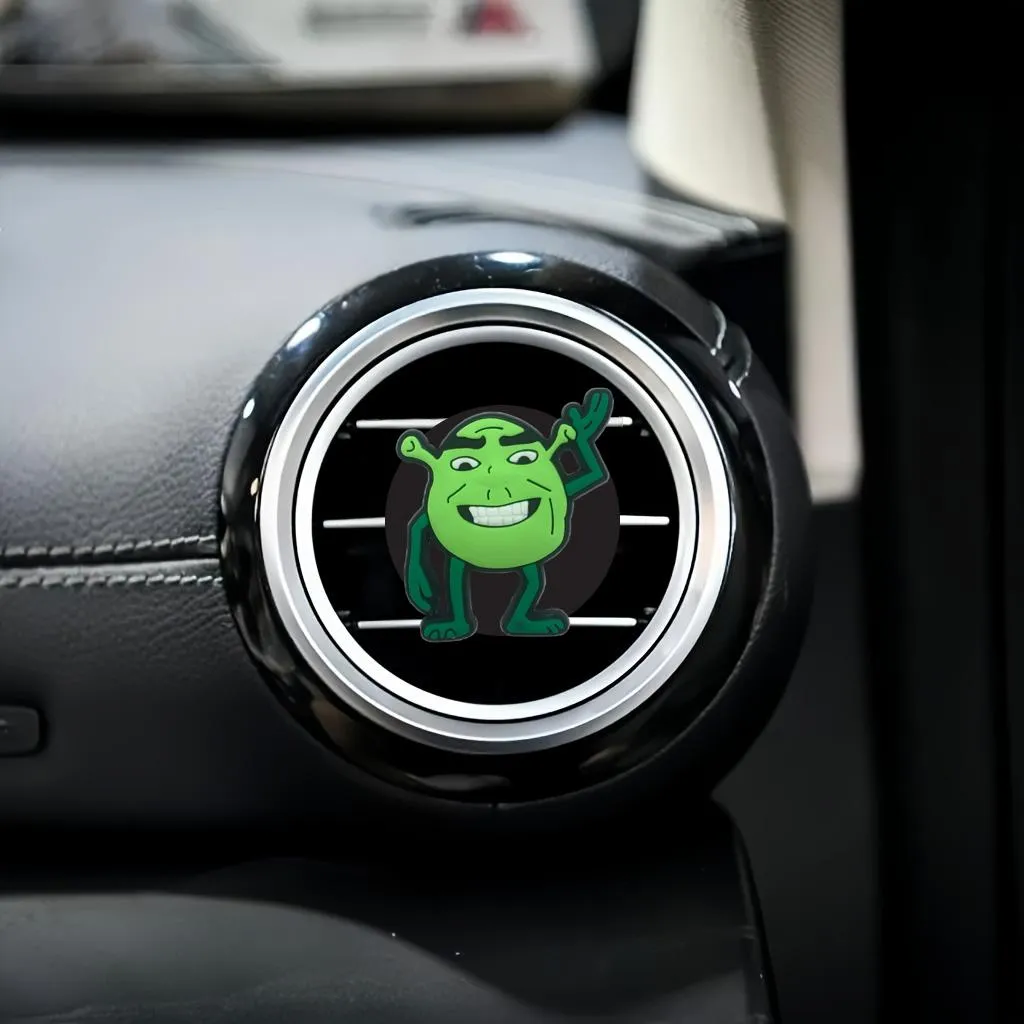 shrek cartoon car air vent clip clips auto freshener conditioner conditioning outlet perfume replacement