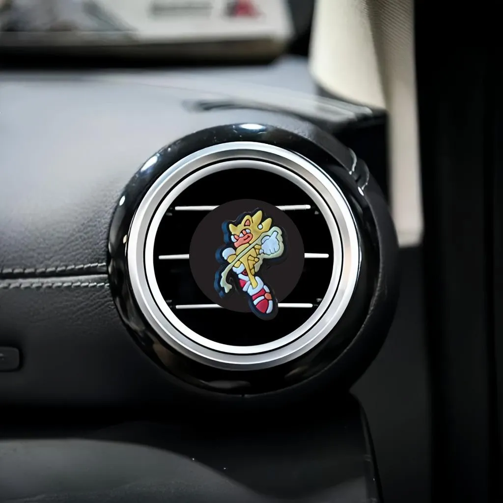 sonic cartoon car air vent clip outlet perfume clips decorative freshener auto accessories for office home