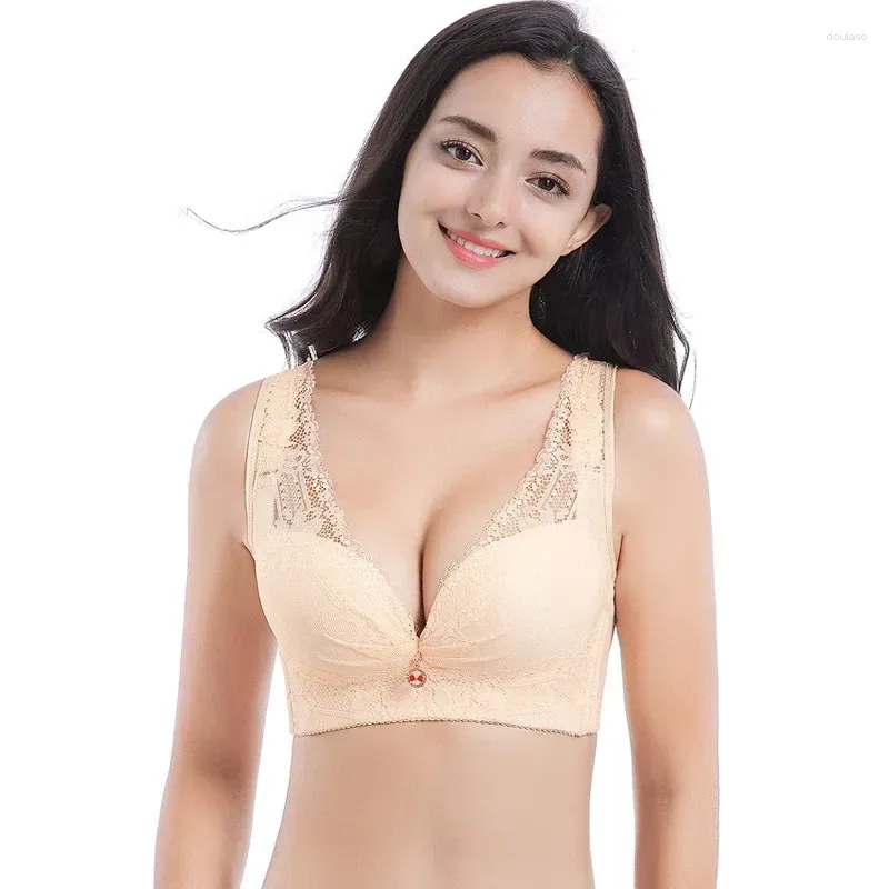 Bras Large Size Ultra-thin Striped Lace Bra Female Sense Top Quality Underwear XL