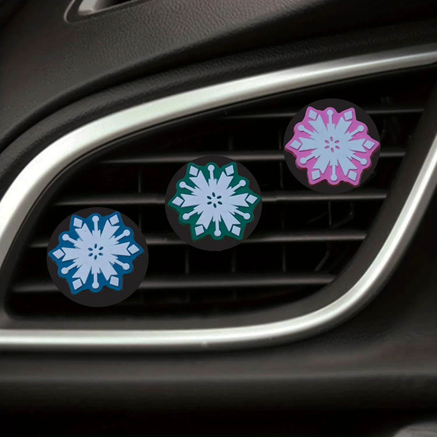 snowflake cartoon car air vent clip outlet perfume clips decorative freshener auto conditioner bulk for office home