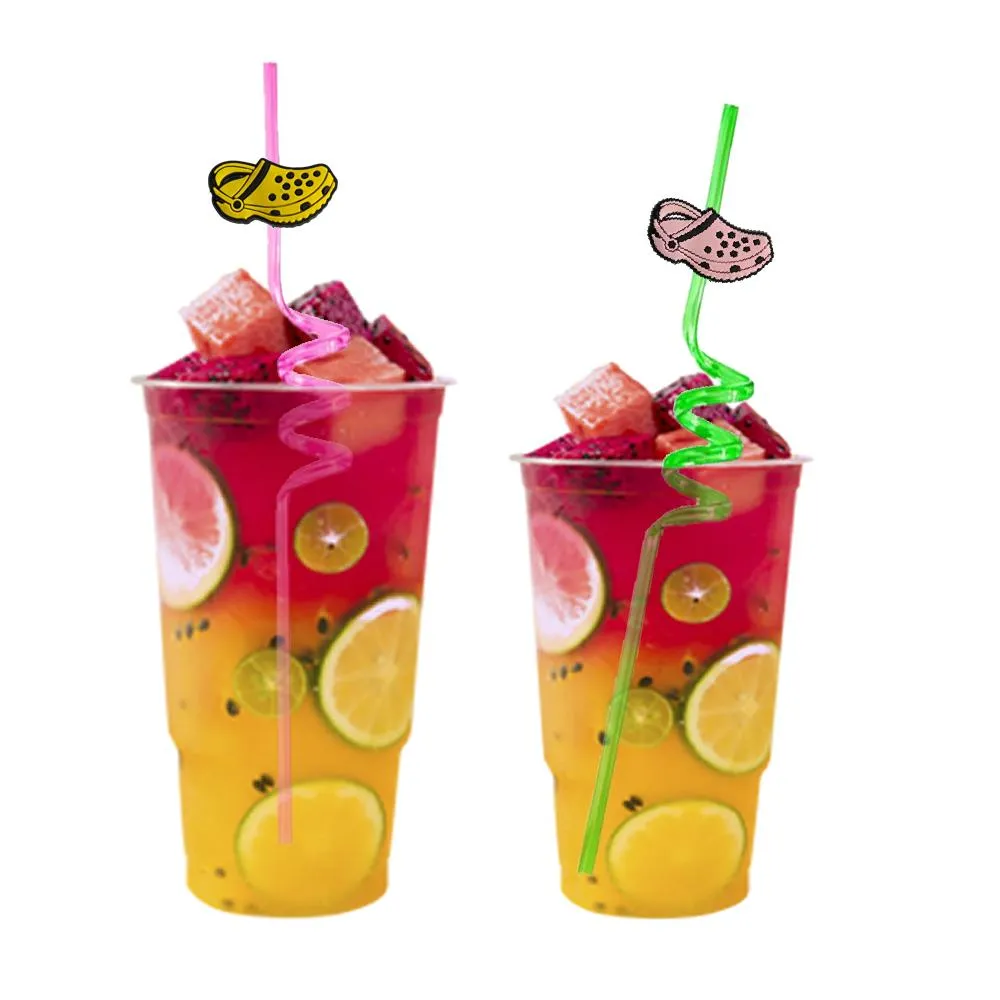  themed crazy cartoon straws plastic drinking for  party supplies childrens favors reusable decorations kids pool birthday straw